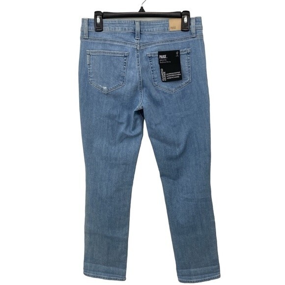 NWT‎ Paige Brigitte Boyfriend Skinny Jeans Destructed Denim Size 26 - Picture 4 of 12